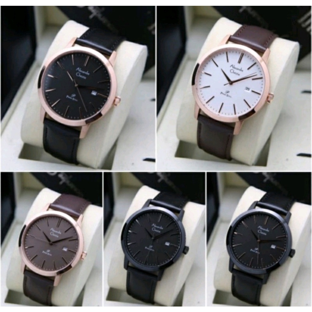 Alexandre Christie Ac 1007 / Ac1007 Kulit Jam Tangan Pria Original