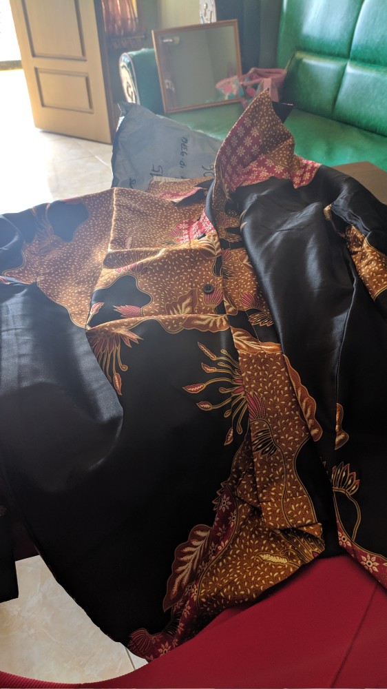 Kemeja Batik Semi Sutra Silky Premium Berfuring Lengan Batik Pekalongan Cap Tulis Ada Fashion Pria 7