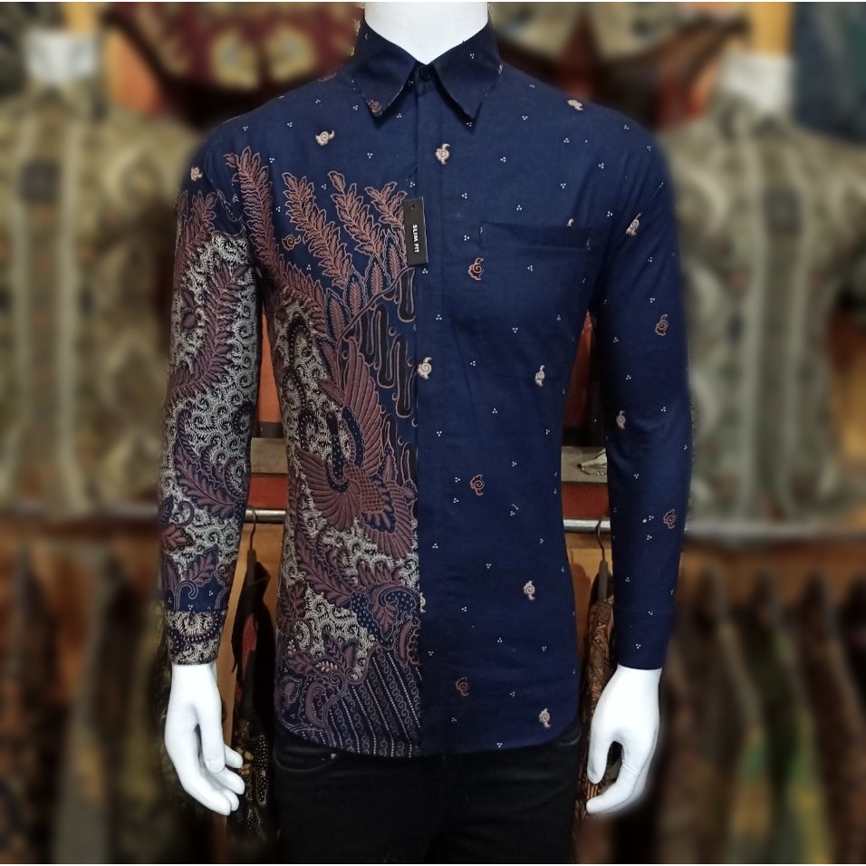 Suplier Kemeja Batik Slimfit Pria Baju Kantor Lengan Panjang XQpjrkTqlXeD6O