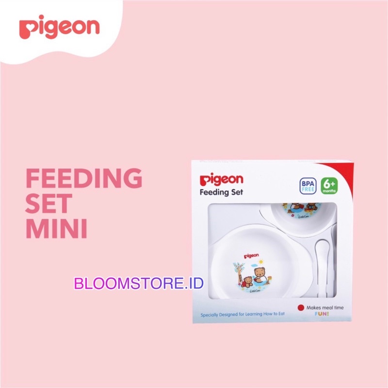 [MINI] PIGEON Feeding Set 6+ Months BPA Free Peralatan Makan Bayi Mini Kecil Gift Hadiah Kado Piring Sendok Training Cup System Set Peralatan Makan Bayi Baru Lahir MPASI 6 Bulan Lahiran Seri Batik