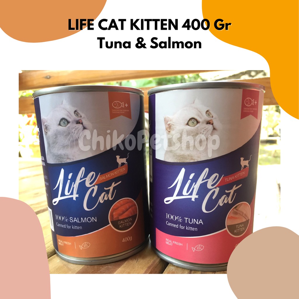 LIFE CAT KITTEN Wet Food Kaleng 400gr Makanan Anak Kucing Lifecat