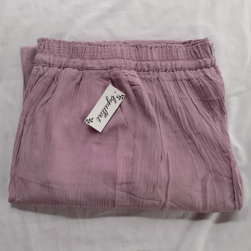 RUBY CRINKLE CULLOTE / CELANA KULOT CRINKLE PREMIUM-Soft Lilac