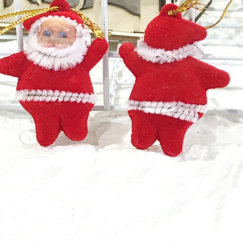 6pcs Ornamen Gantung Desain Santa Claus Untuk Dekorasi Pohon Natal