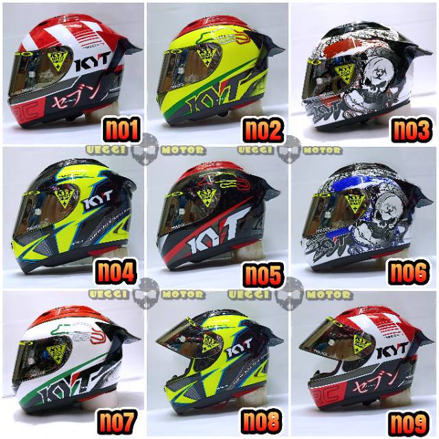 Helm Kyt Rc7 Paket Ganteng Kyt Rc Seven Shopee Indonesia