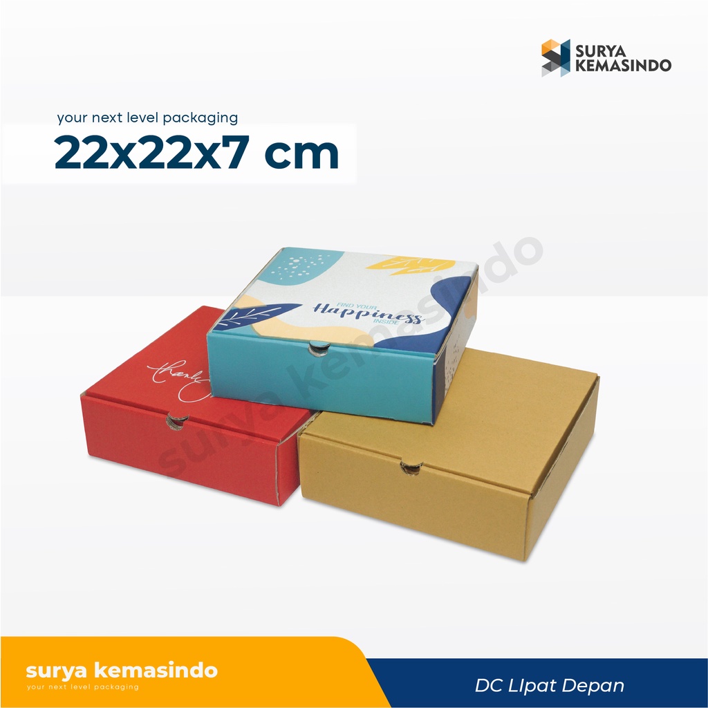

Box 22x22x7 cm Kardus/Karton/Polos/Pizza/Nasi/hampers