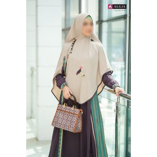 Aulia Fashion set Gamis Zilya Ash Grey