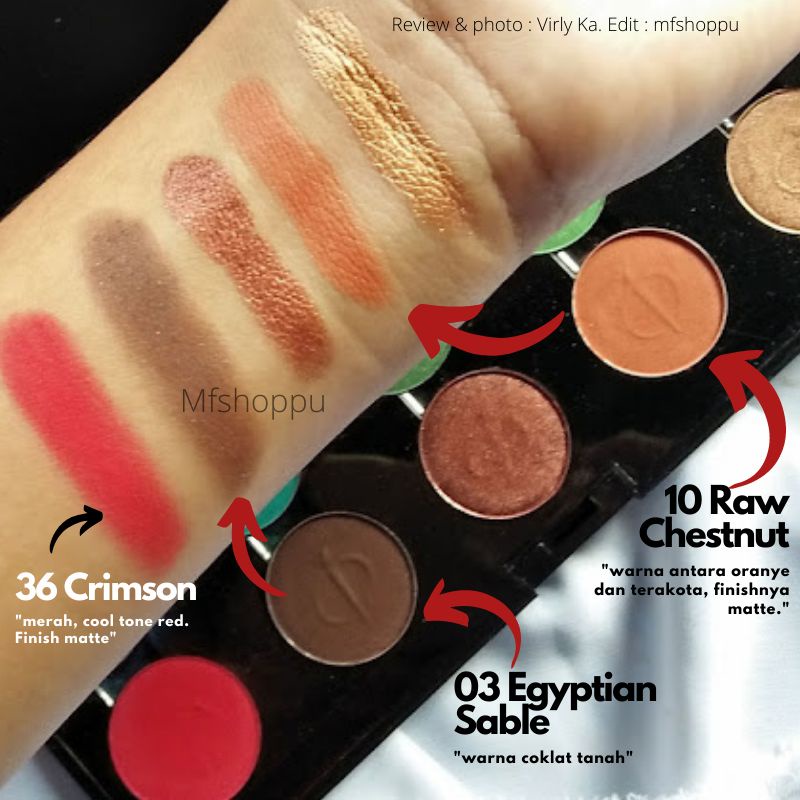 Inez Single Eyeshadow Color - Eye Shadow Satuan Halal (putih, hitam, coklat)