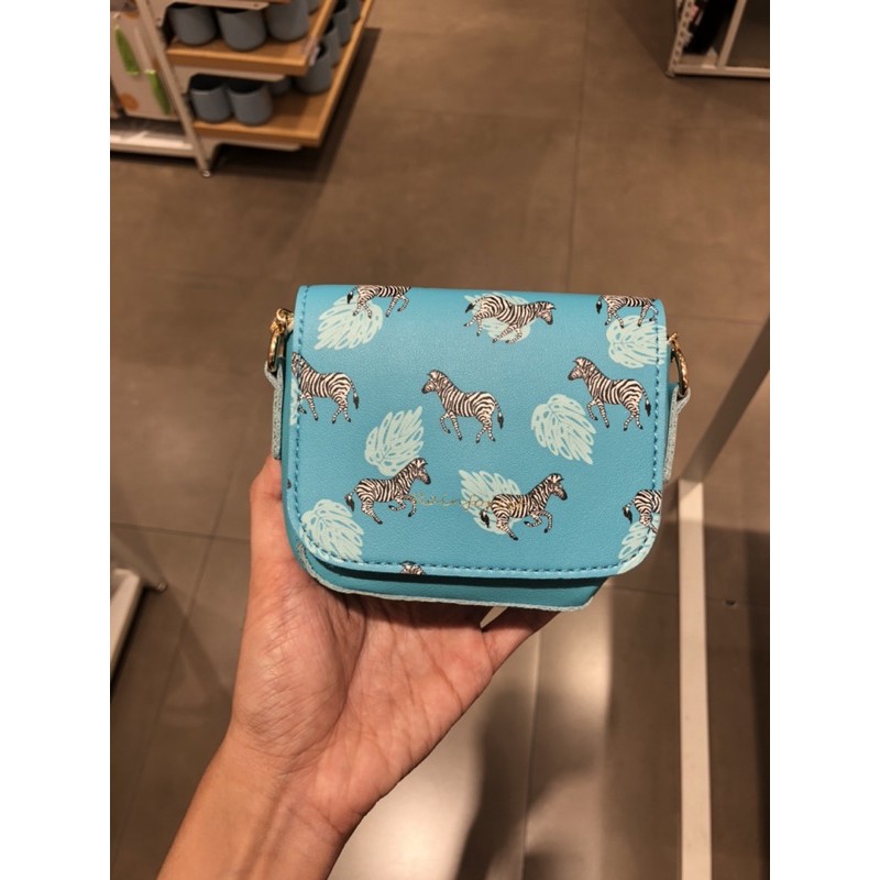 LIPSTICK BAG MINISO BLUE ZEBRA TAS LIPSTICK WOMEN'S BAG