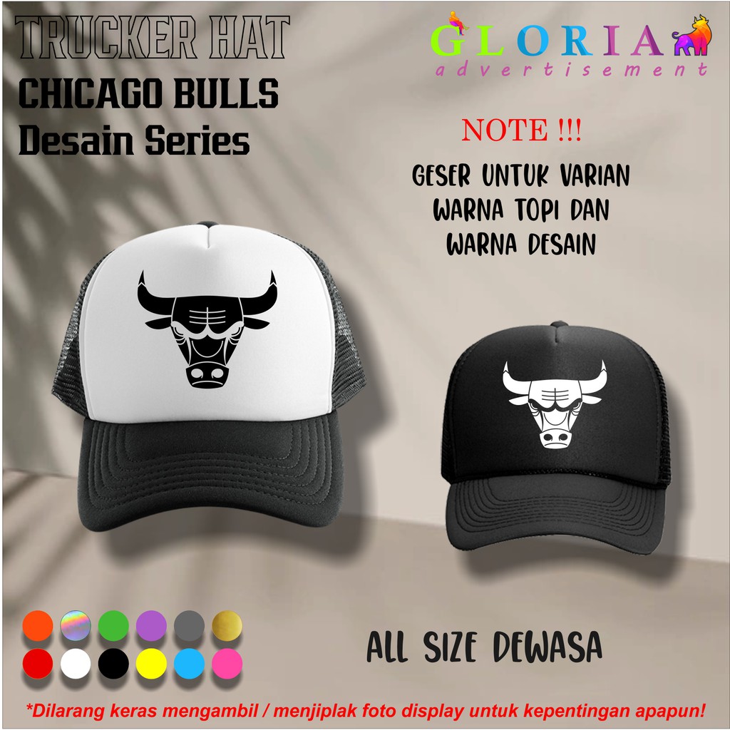 TOPI CHICAGO BULLS / TOPI TRUCKER PREMIUM DISTRO