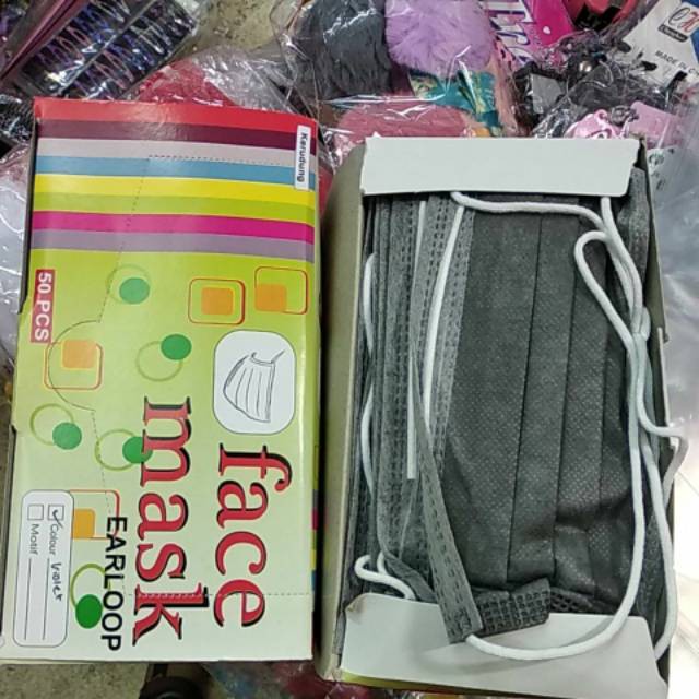 grosir  MASKER  HIJAB dan tidak jilbab 3 PLY 1 BOX ISI 50 PCs