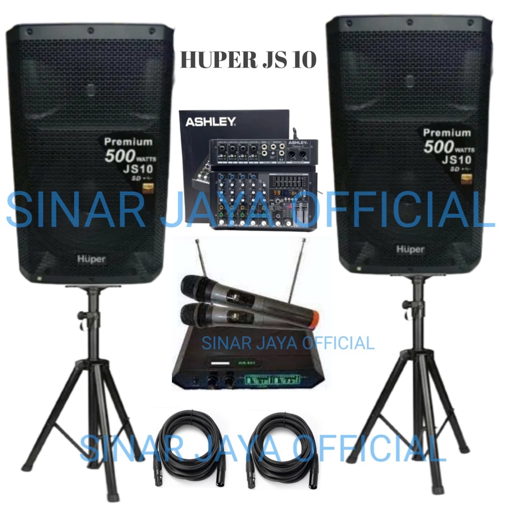 Huper Speaker Aktif JS 10 - 15 Inch Original Speaker Aktif Huper JS10 500Watt