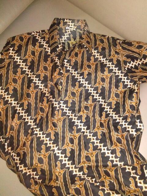 Bswart Batik Hrb026 Kenongo Hem Pendek Padi Pekalongan M L Xl Batik Pria Murah Modern Grosir