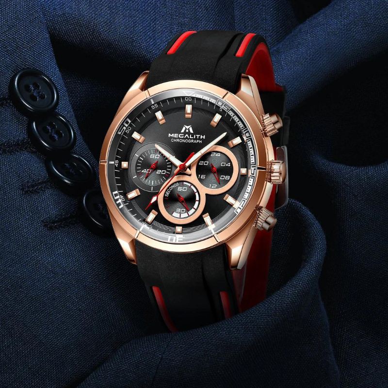 MEGALITH Jam Tangan Analog Pria Rubber Band