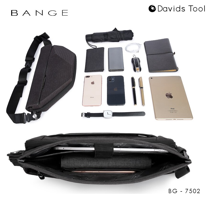 Bange Waistbag Pria Waterproof Waist Bag Original Weisbag Tas Weistbag Waisbag Premium Anti Air Original Import Distro Selempang Slempang Slingbag Cowok Casual BG7502