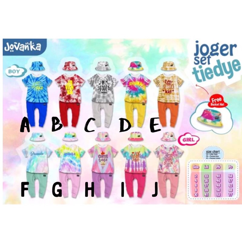 Jovanka.id Setelan Anak Jogger TieDye