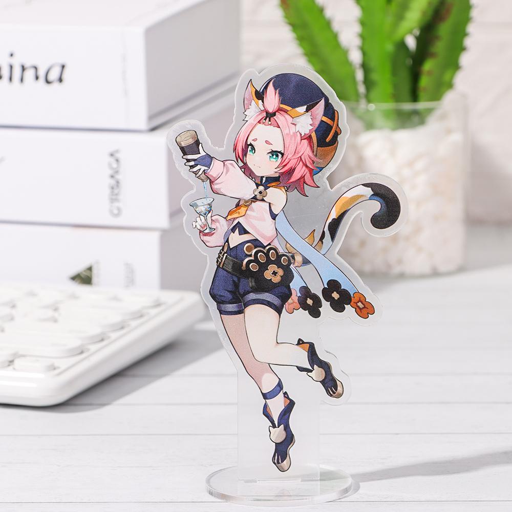 Populer Genshin Stand Model Desk Decor Akrilik Xiao Venti Anime Jepang