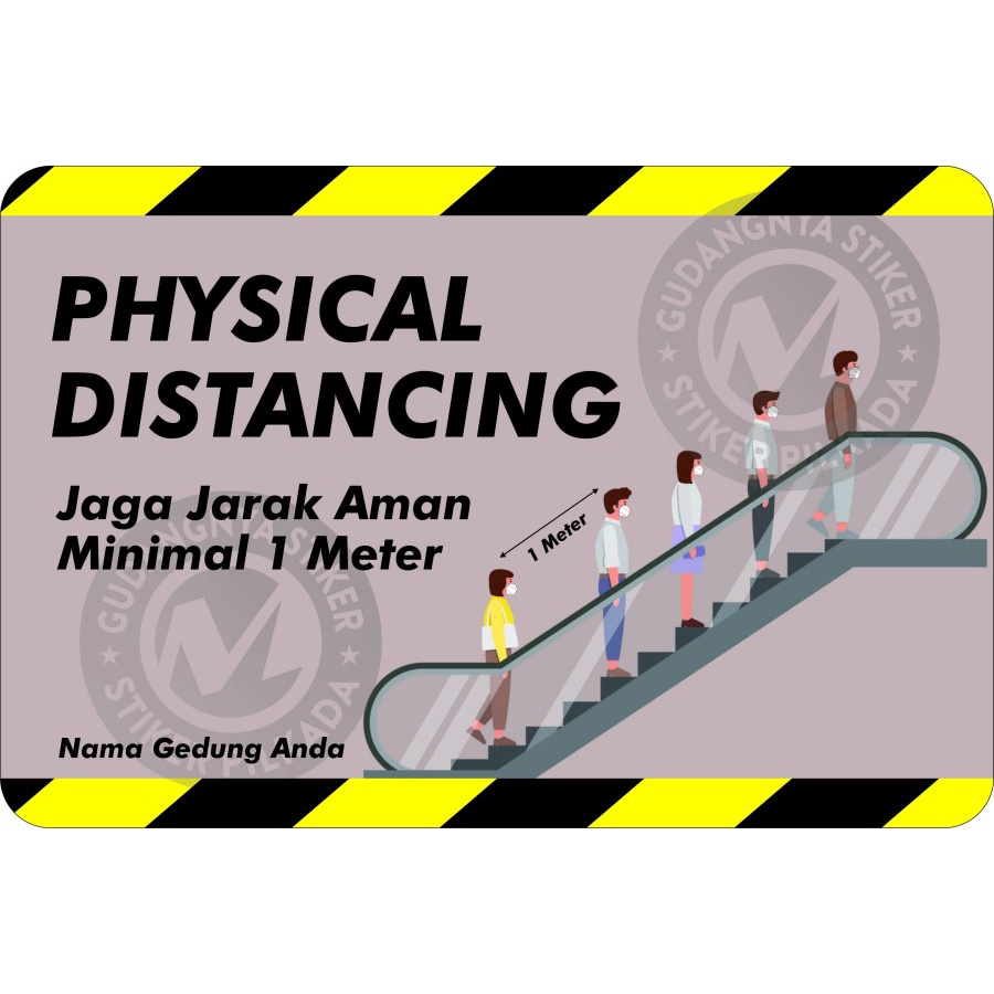 

STIKER VINYL ESCALATOR PHYSICAL DISTANCING JAGA JARAK