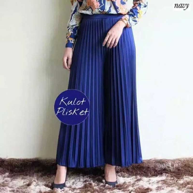 Kulot Plisket Klok Termurah bisa JUMBO/ Plisket Lipatan Besar / Pleated Skirt