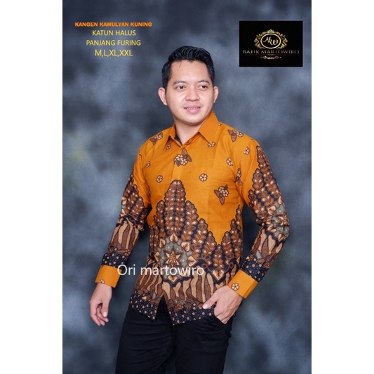 Batik Pria KANGEN KAMUYAN KUNING Full Furing Katun Halus Size M-XXL High Quality