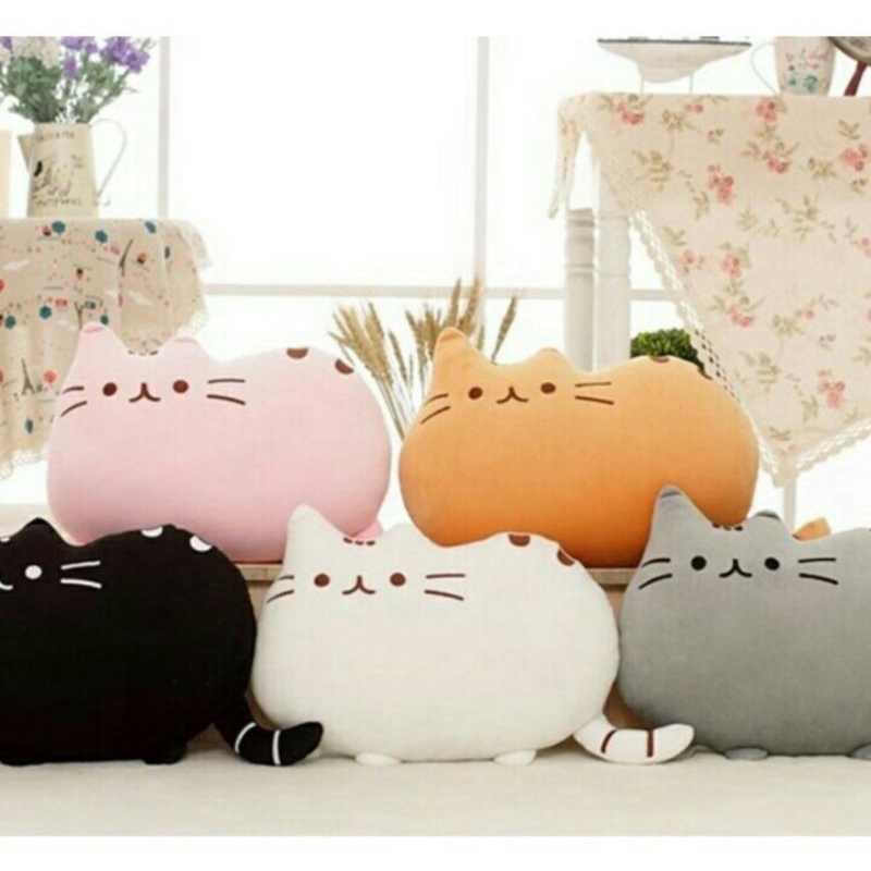 Bantal Kucing Pusheen Ukuran XL Besar Soft Halus Boneka Bantal Kucing Pusheen Boneka Kucing Pusheen Teman Tidur Kado Special Hadiah Ulang Tahun Ultah Istimewa Teman Tidur Untuk Anak Kesayangan