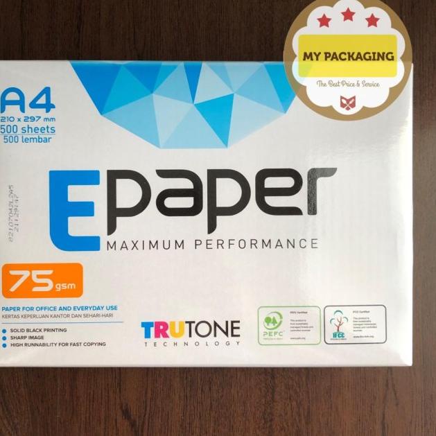 

Kertas HVS A4 70gsm EPAPER 210 X 297 mm
