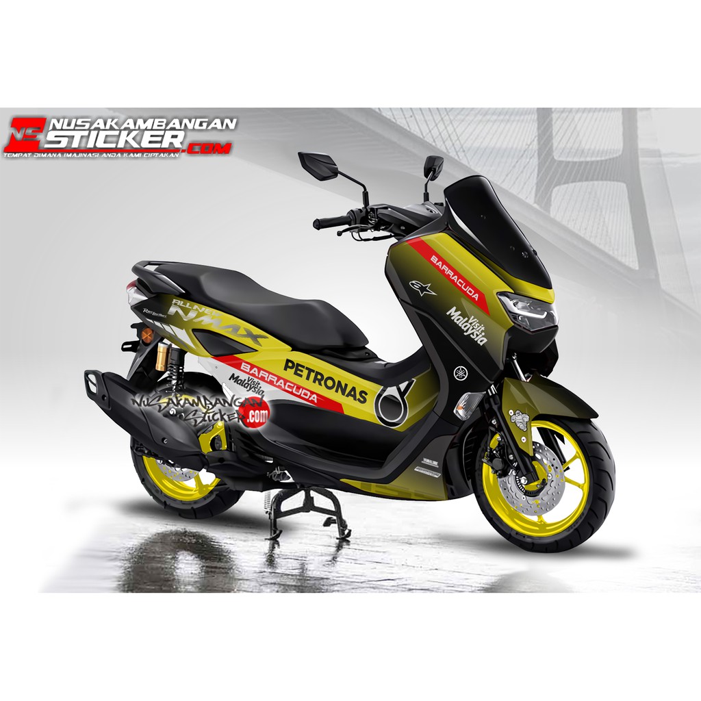 Decal Sticker Yamaha All New N Max 2020 PETRONAS hitam Kuning