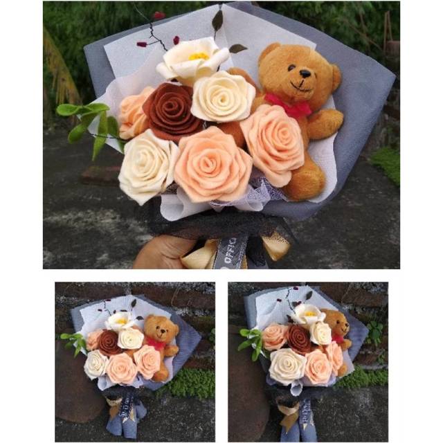 Buket flanel RnD A1 / BUKET BONEKA / BUKET BUNGA WISUDA / KADO WISUDA / KADO UNIK / UNIK