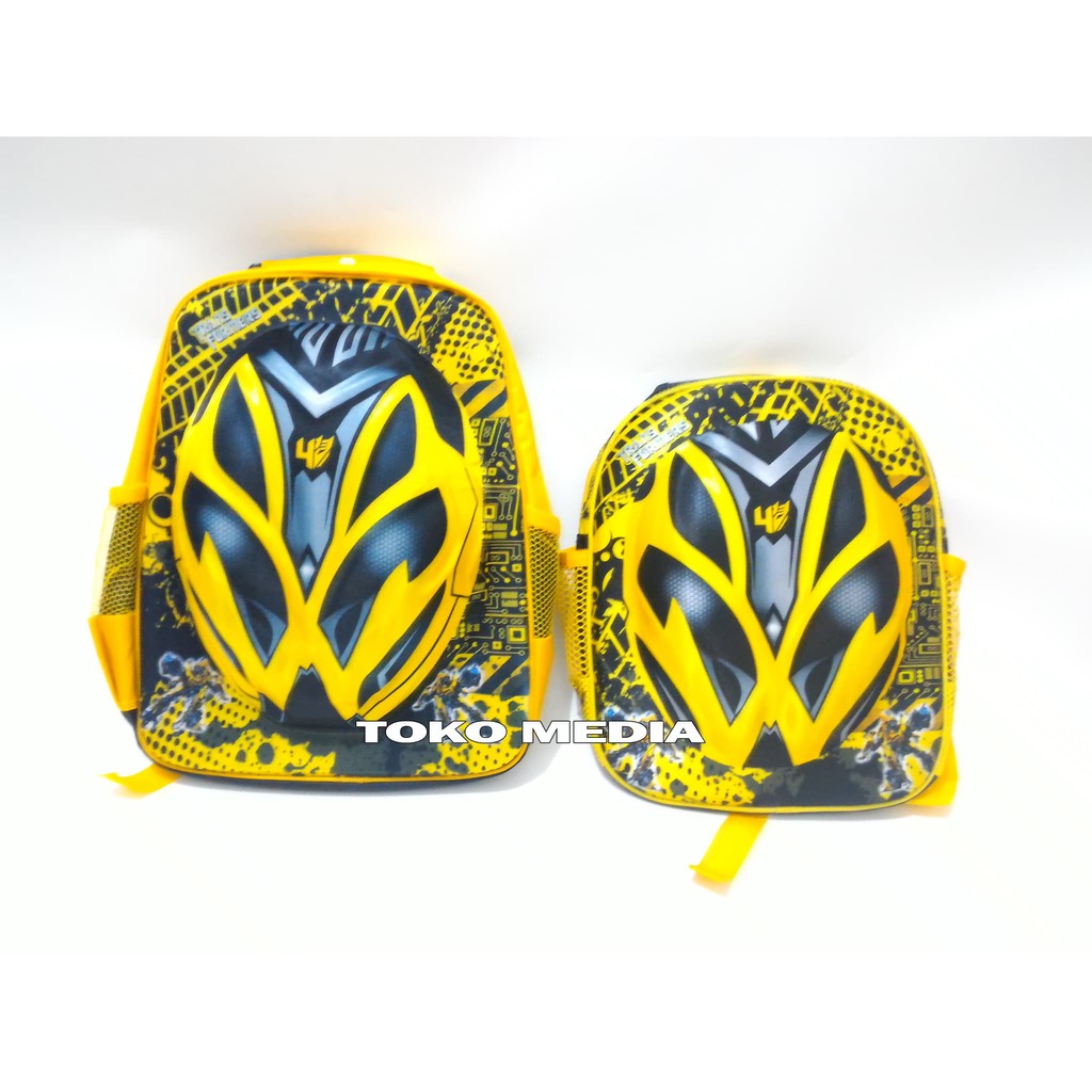 Terunik Tas Ransel Anak Sekolah TK Hardcase Embos Transformers Bumblebee