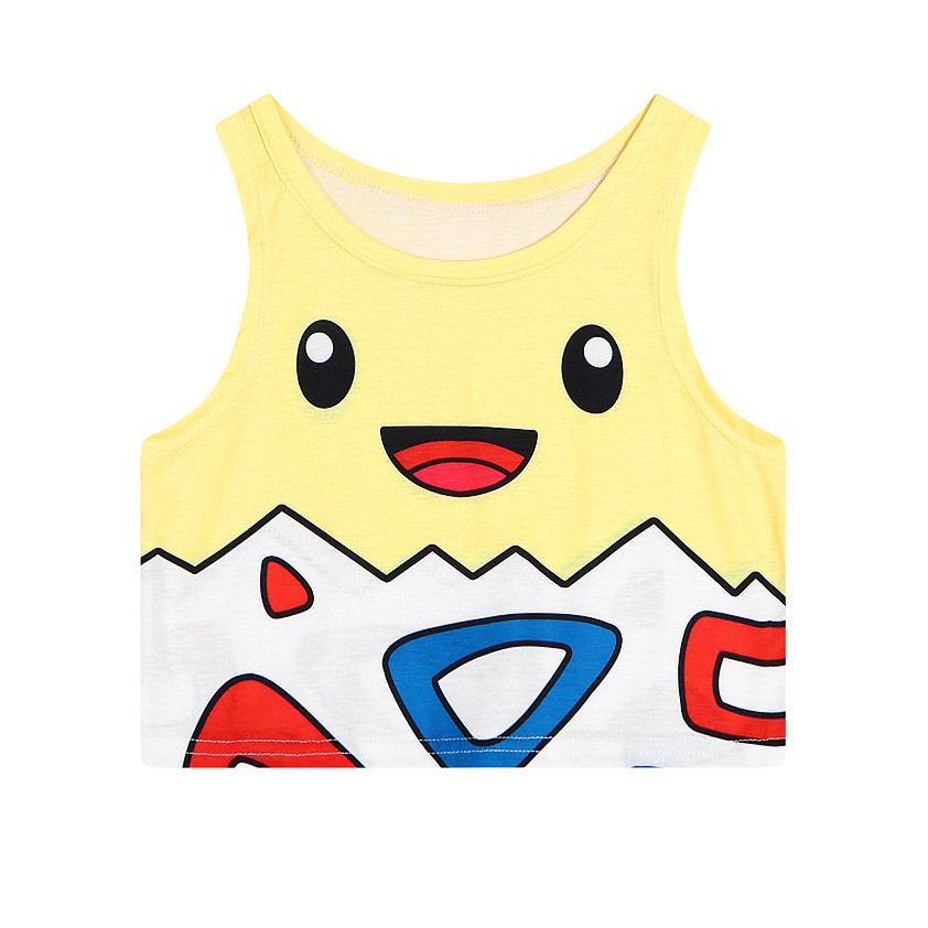 KBS-79 kaos crop top full print togepi pokemon crop top  cartoon import korea jepang