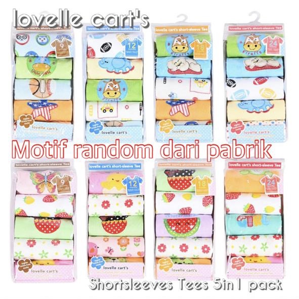 5pcs Atasan Pendek Bayi Lovelle Cart's 6-24m Carters Tee Baju CBKS S23