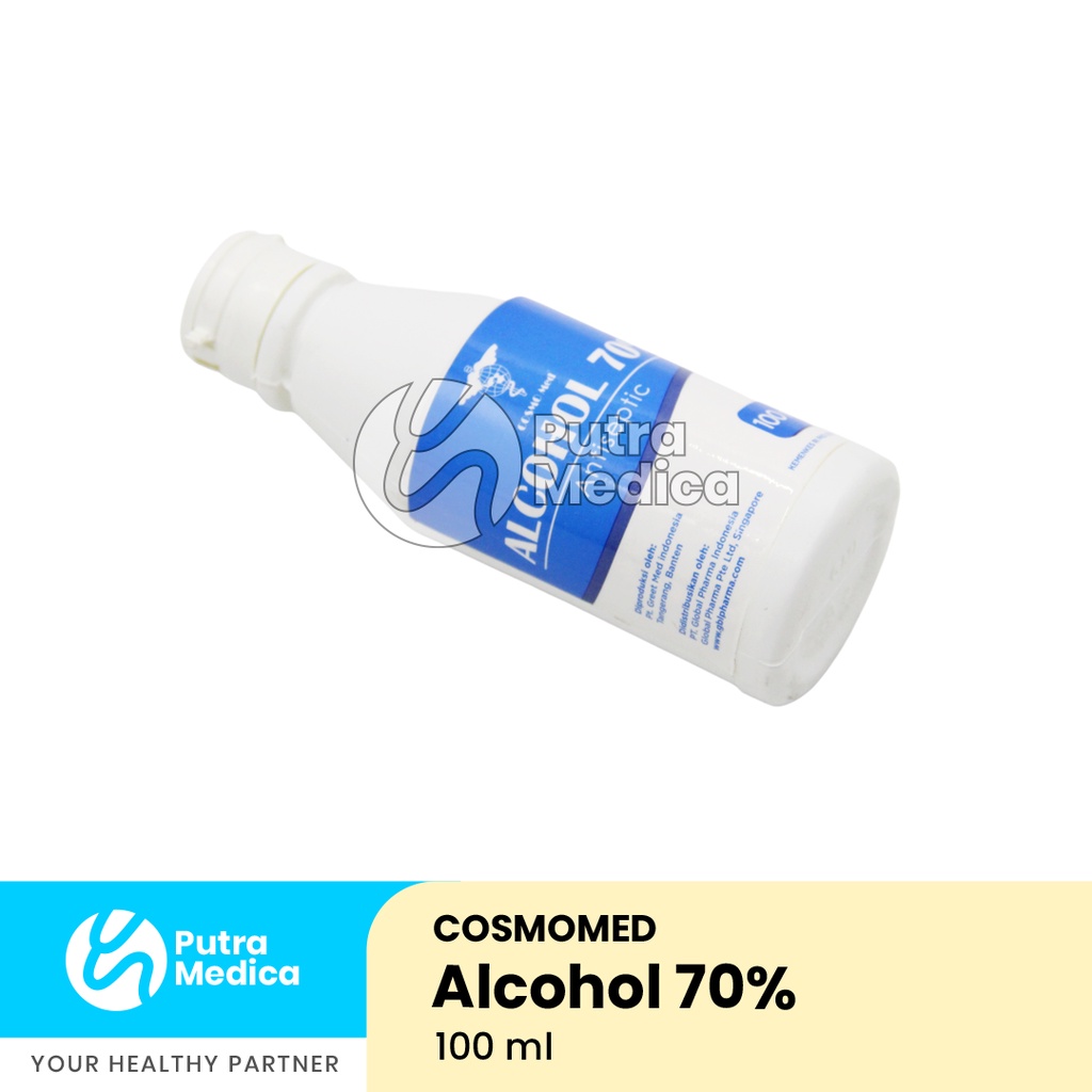 Cosmomed Alkohol 70% 100ml / Alcohol Antiseptic / Ethol / Desinfektan