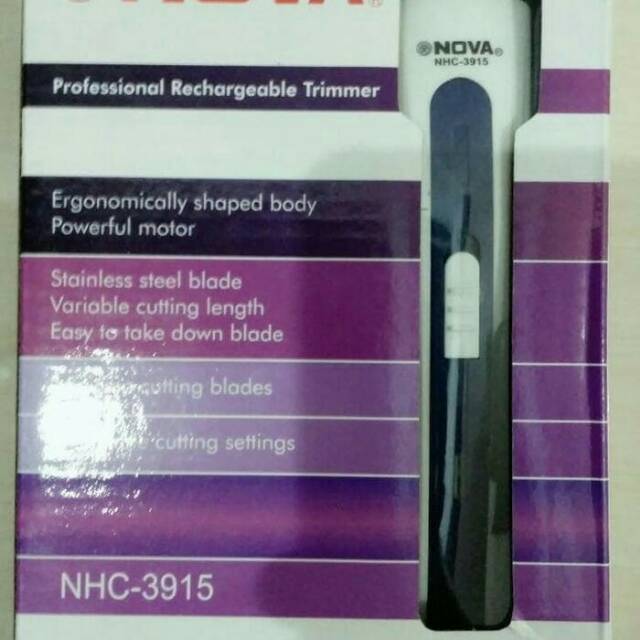 ALAT  CUKUR RAMBUT TANPA KABEL NOVA NHC 3915 / ALAT CUKUR RAMBUT BATRE