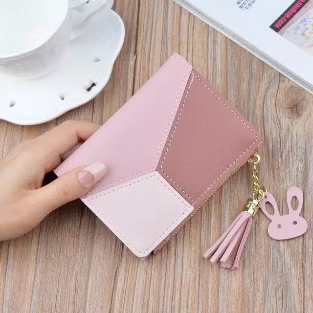 YA 061 - Wallet / Dompet Wanita Lipat Mini fashion korea 3 Strap