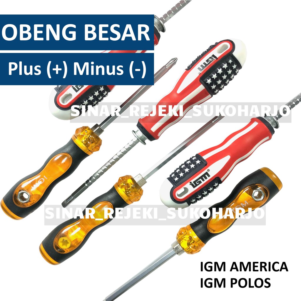 OBENG BESAR Bolak Balik Plus Minus Telescopic Obeng Amerika