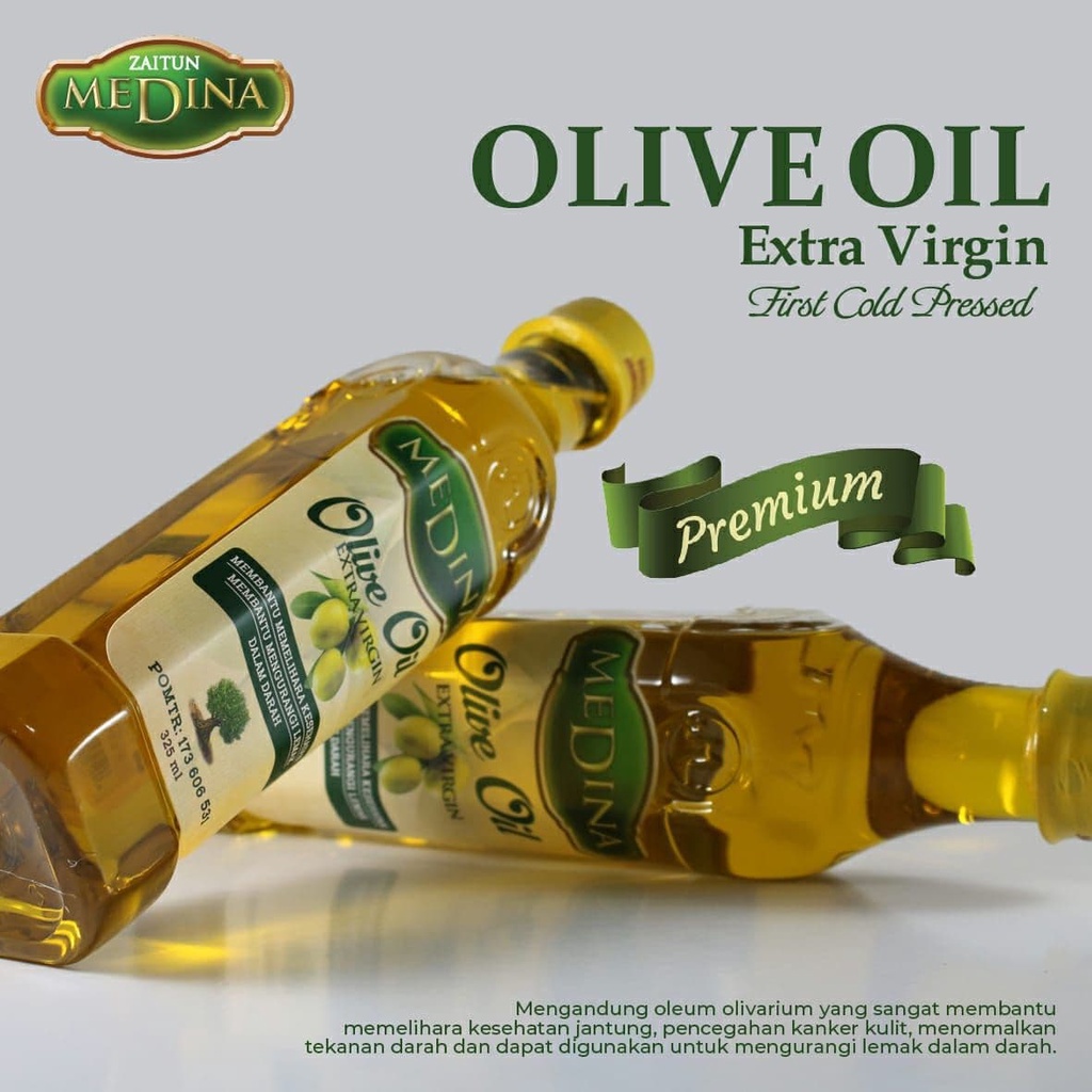 

Minyak Zaitun Medina 325 ml extra virgin oil