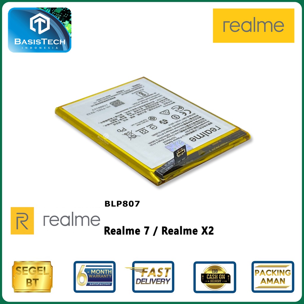 BATERAI REALME 7 - REALME X2 - BLP807 - ORI99 GOOD QUALITY