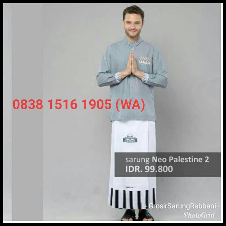 Sarung Rabbani Kafiyeh Alquds Terbaru Sarung Rabbani Palestina Putih