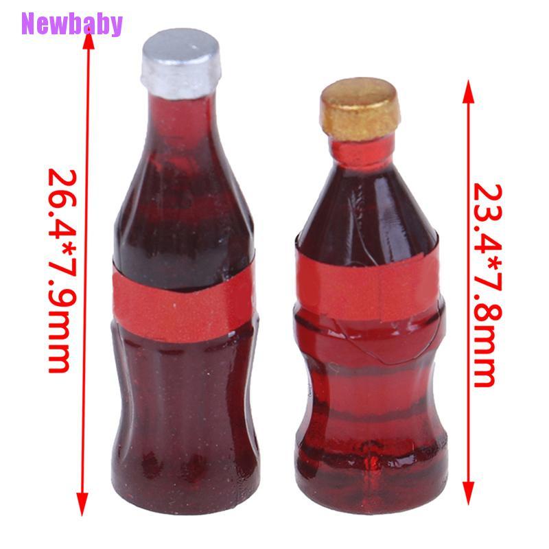 (Newbaby) Miniatur Botol cola Mini Skala 1: 12 Untuk Aksesoris Rumah Boneka