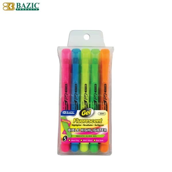 

(BISA COD) Bazic 5 Fluorescent Gel Highlighter