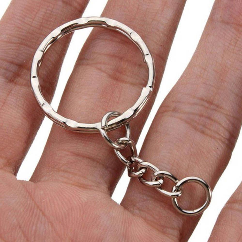 Solighter 25mm Keyring Perhiasan Dipoles Perak Split Ring Key Fob