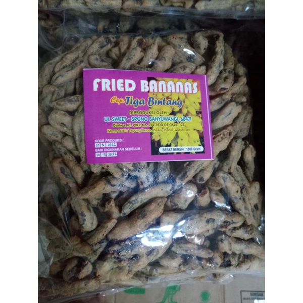 

SALE PISANG GORENG BARLIN// FREAD BANANAS KUE KEMASAN 1KG//KHAS OLEH OLEH BANYUWANGI