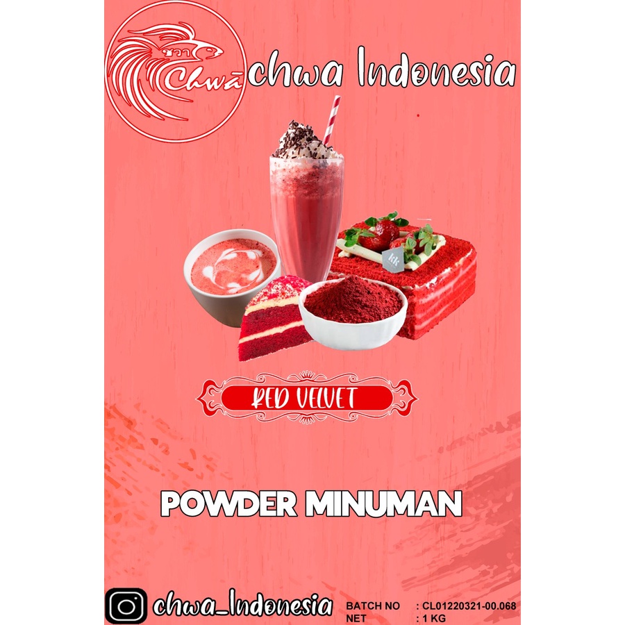 

Chwa Powder Red Velvet / Minuman Bubuk Rasa Red Velvet