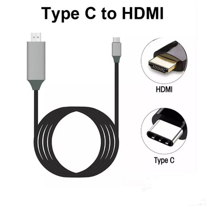 USB TYPE-C TO HDMI CABLE FOR GALAXY S8 S9 MATE 10 Macbook 2017 2M