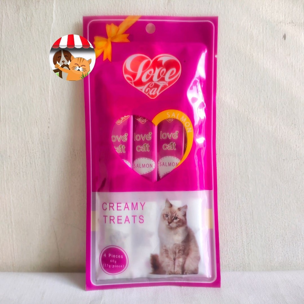 Love Cat Creamy Treats 60gr Cemilan Snack Kucing