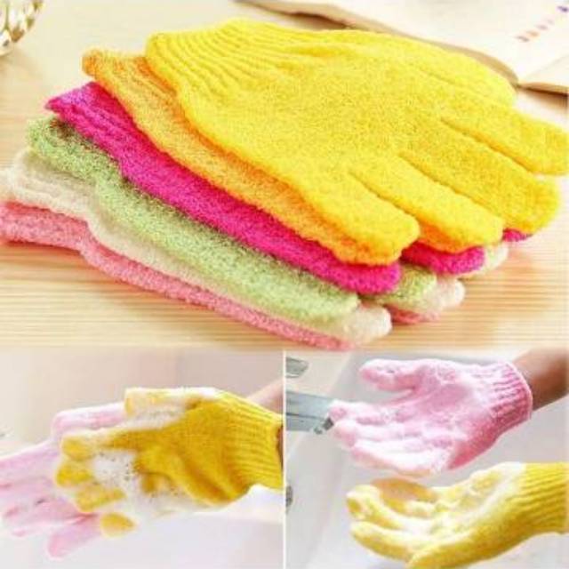 SARUNG TANGAN MANDI - SCRUB BATH GLOVE BODY SCRUBBER