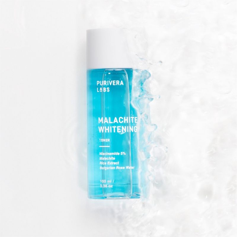 Purivera Malachite WhiteningToner Essence - Niacinamide - Bulgarian Rose Water