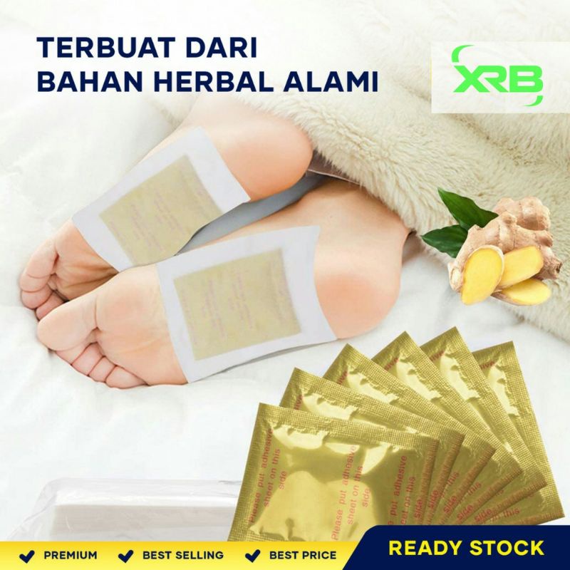 Koyo Herbal Kaki Kinoki Gold Detox Original Isi 10 Pad Dalam 1 Box Foot Patch