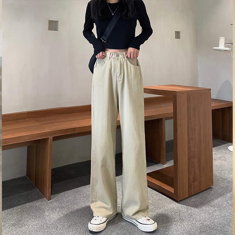 XIAOZHAINV Celana Jeans Wanita Korean Style High Waist 1123