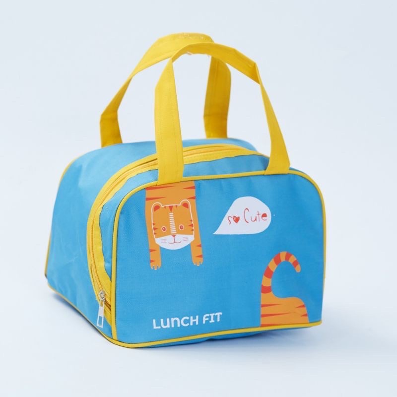 BEKAL MAKAN BENTUK BULAT/TAS BEKAL MAKAN MOTIF KUCING MURAH!