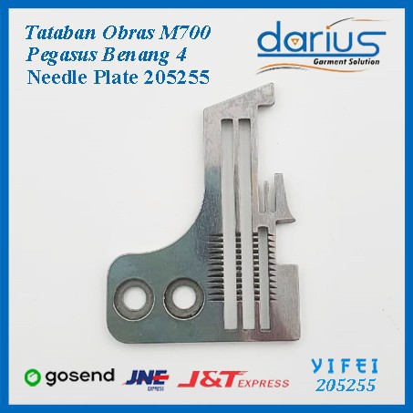 Tataban Mesin Obras Benang 4 Pegasus M700/Needle Plate YIFEI 205255